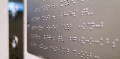 image of braille sign