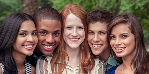 Image of teens smiling